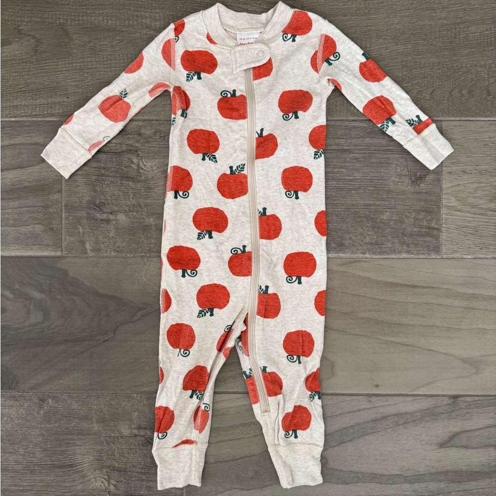 Hanna Andersson Jack o Lanterns Pumpkin Print Kids Footie
